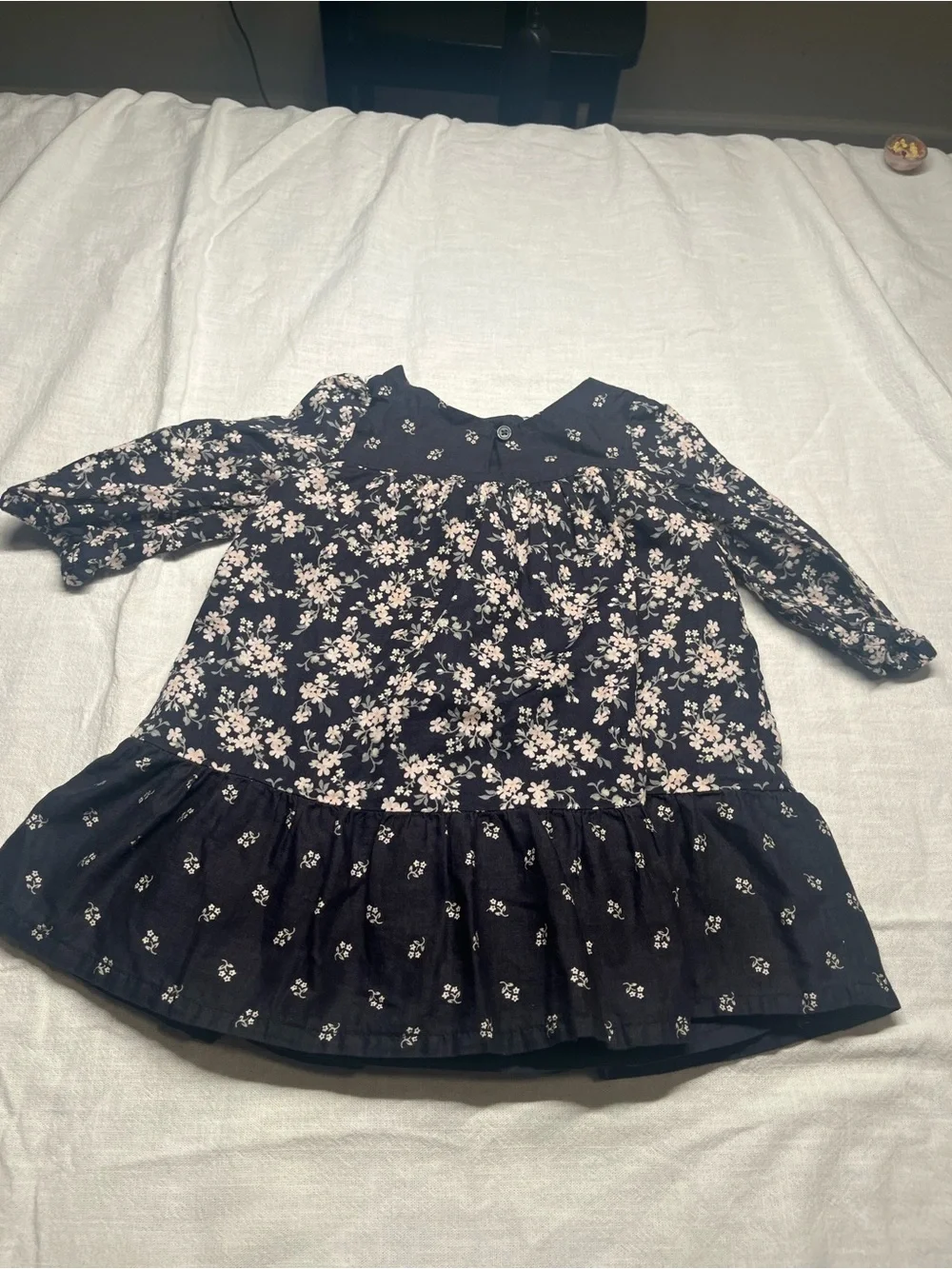 OshKosh B'gosh Navy Floral Long-Sleeve Dress